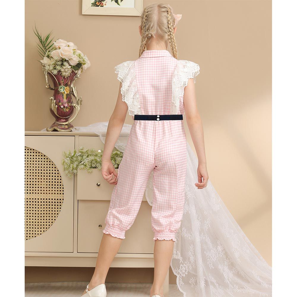 Le Crystal - Girl Party Jumpsuit - Baby Pink