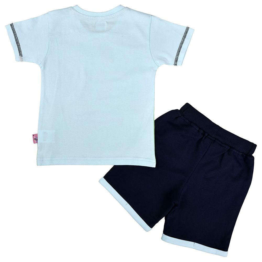 Smart Baby - 2pc-Set - Baby Boy T-Shirt & Bermuda - Sky Blue