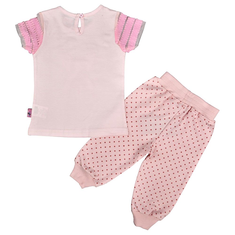 Smart Baby - 2pc-Set - Baby Girl Top & Joggers - Rose Peach