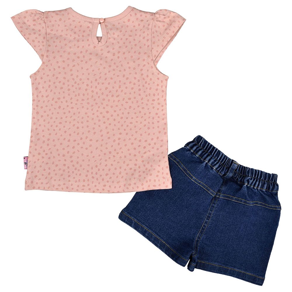 Smart Baby - 2pc-Set - Baby Girl Top & Shorts - Pink