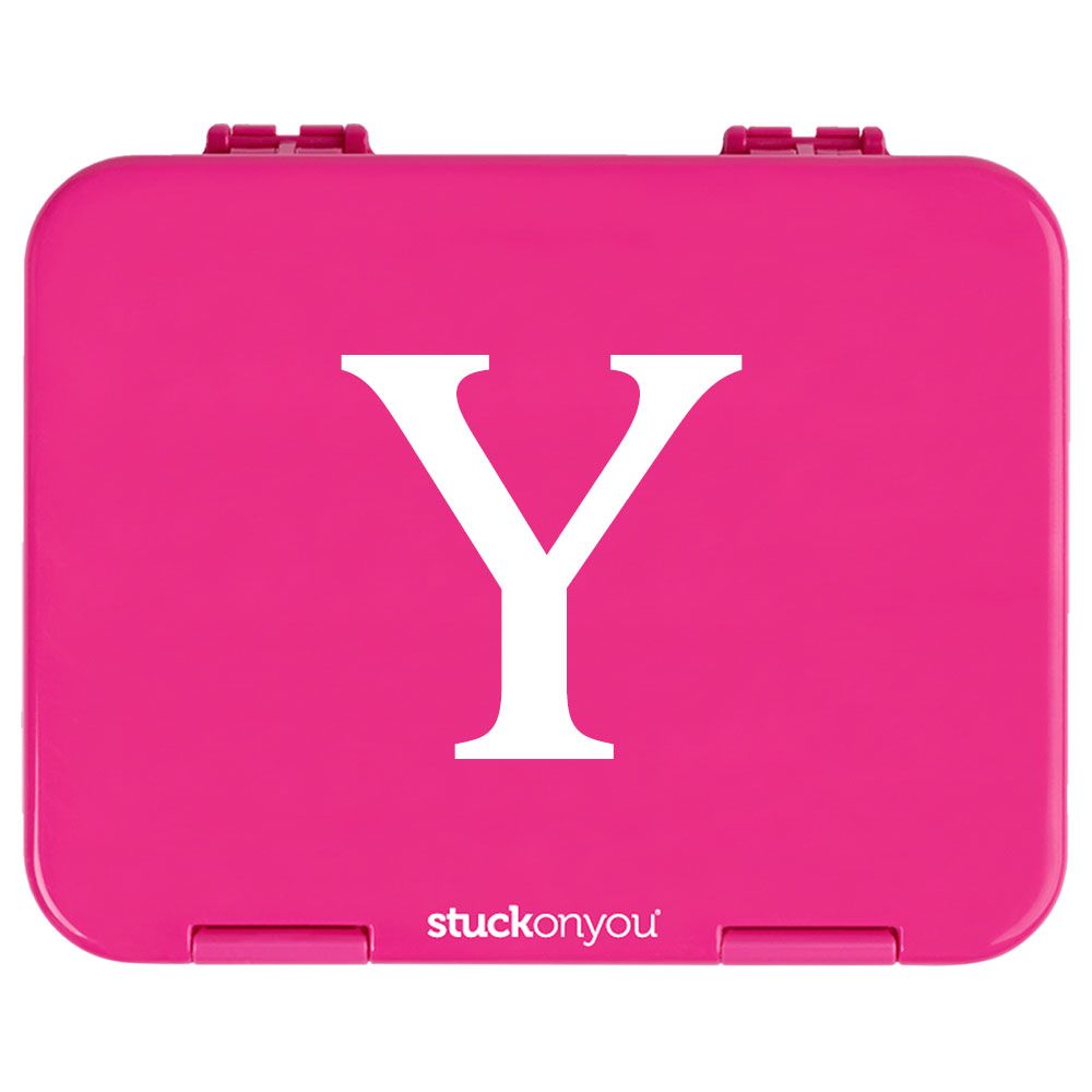 Monogram - Y Bento Box - Hot Pink