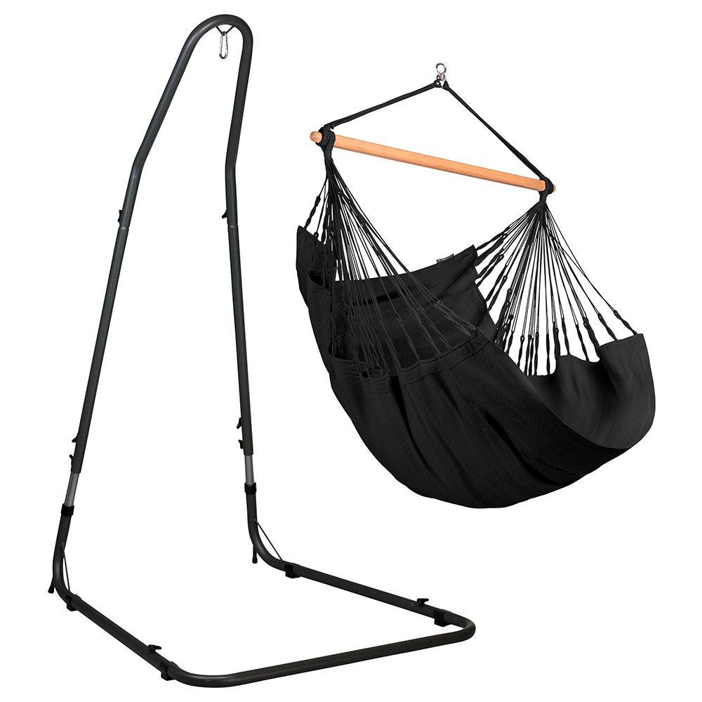 La Siesta - Habana Onyx Cotton Comfort Hammock Chair - Black