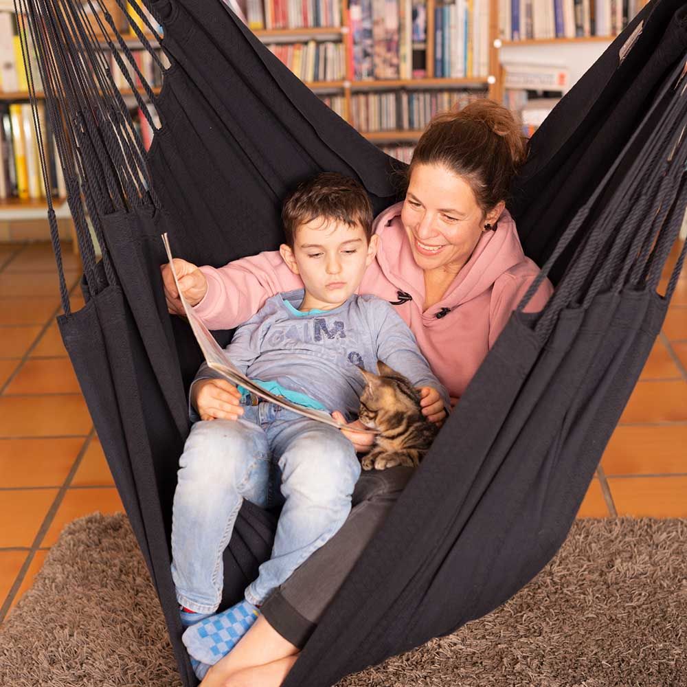 La Siesta - Habana Onyx Cotton Comfort Hammock Chair - Black