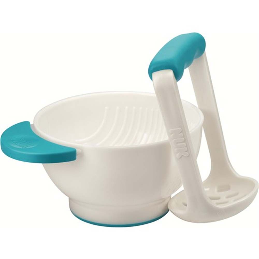 Nuk - Food Masher & Bowl 1pc - Color May Vary