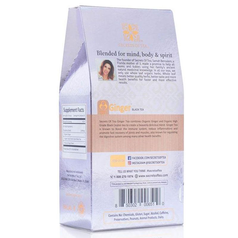 Secrets Of Tea - Organic Ginger Black Tea - 40G