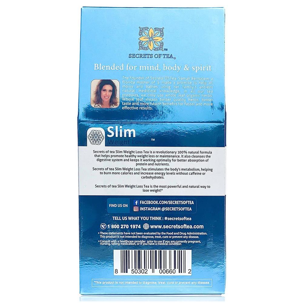 Secrets Of Tea - Slim Tea Organic & Natural Detox - 45G