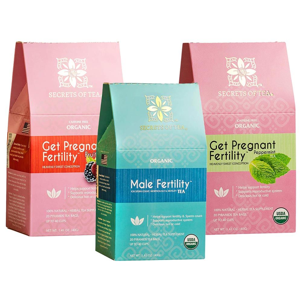 Secrets Of Tea - Peppermint & Fruit Fertility Tea & Men's Fertility Tea