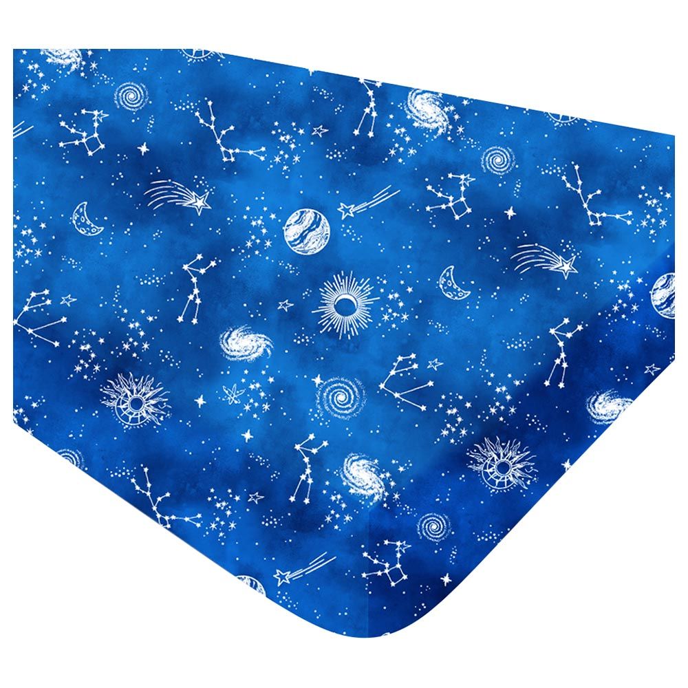 Fancy Fluff - Bamboo Muslin Fitted Cot Sheet - Starry Night