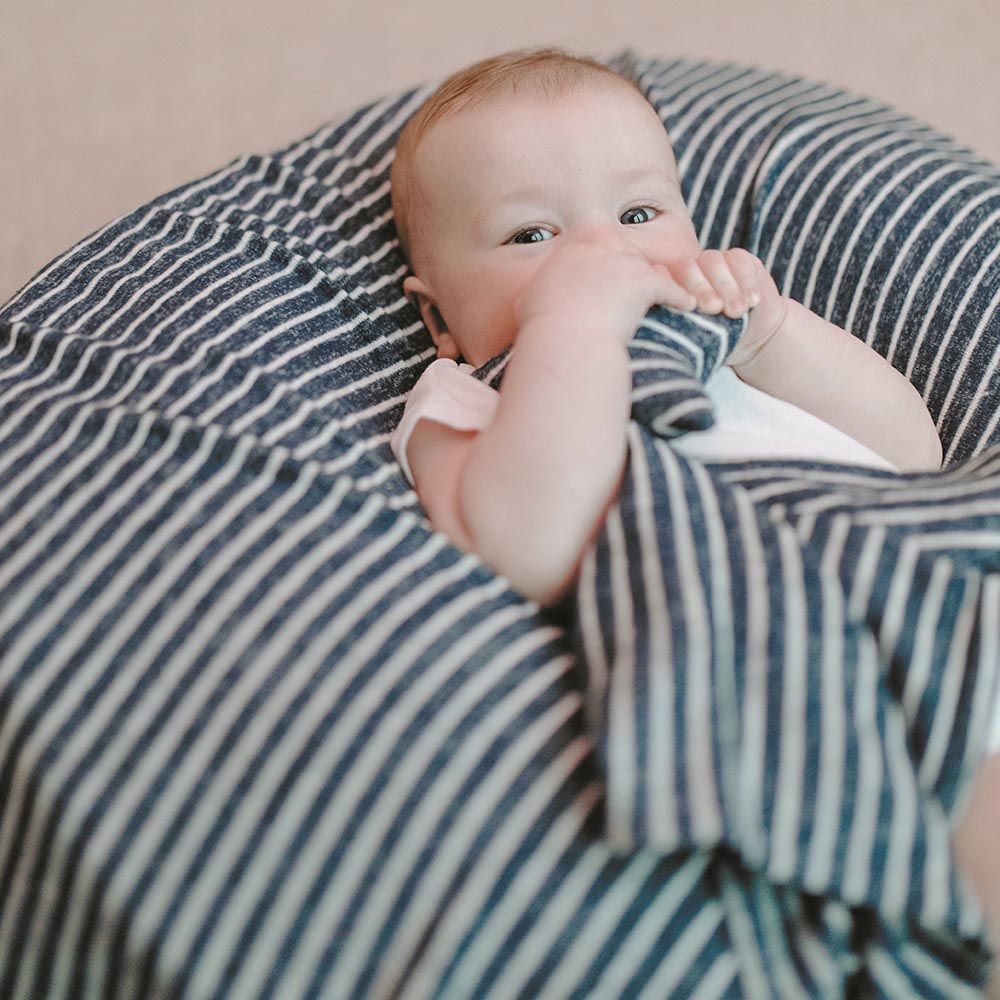 Aden + Anais - Snuggle Knit Swaddle Gift Set Navy Stripe