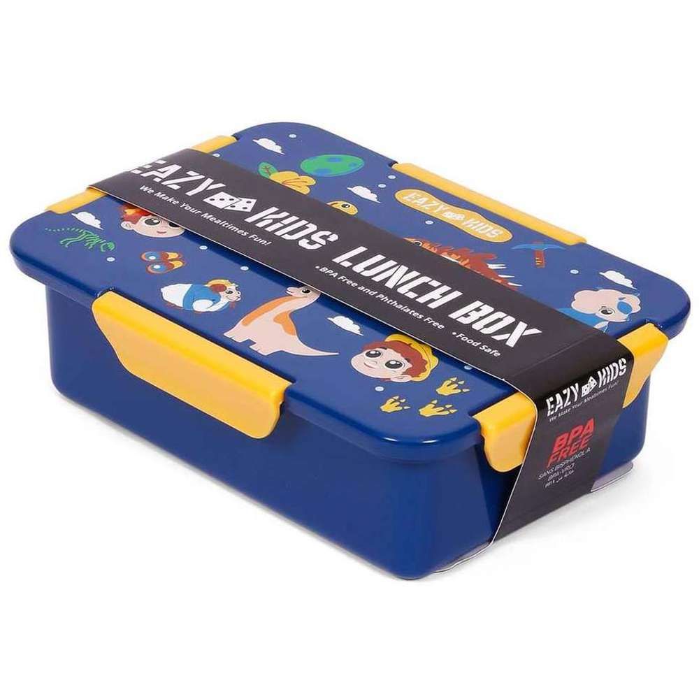 Eazy Kids - T-Rex Lunch Box Set 2pcs - Blue