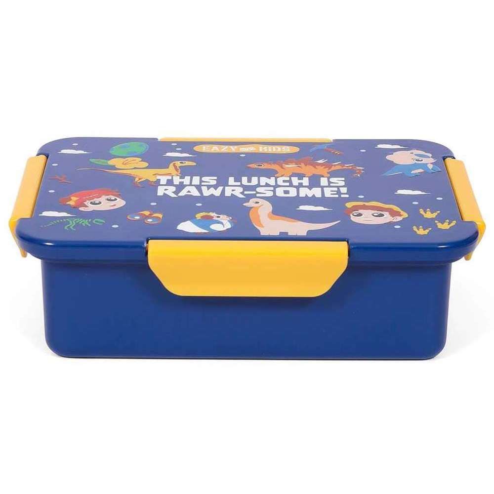 Eazy Kids - T-Rex Lunch Box Set 2pcs - Blue