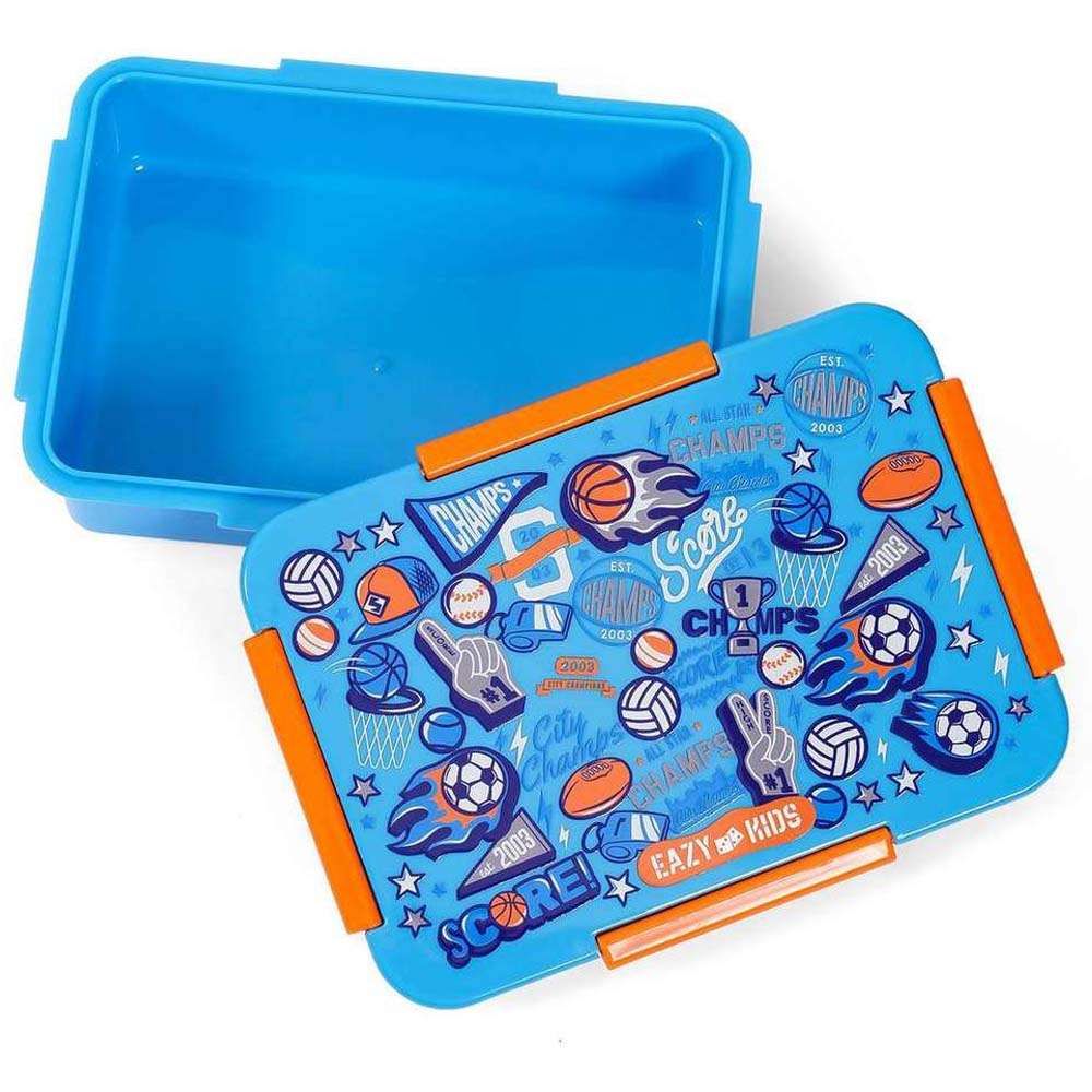 Eazy Kids - Soccer Lunch Box Set 2pcs - Blue