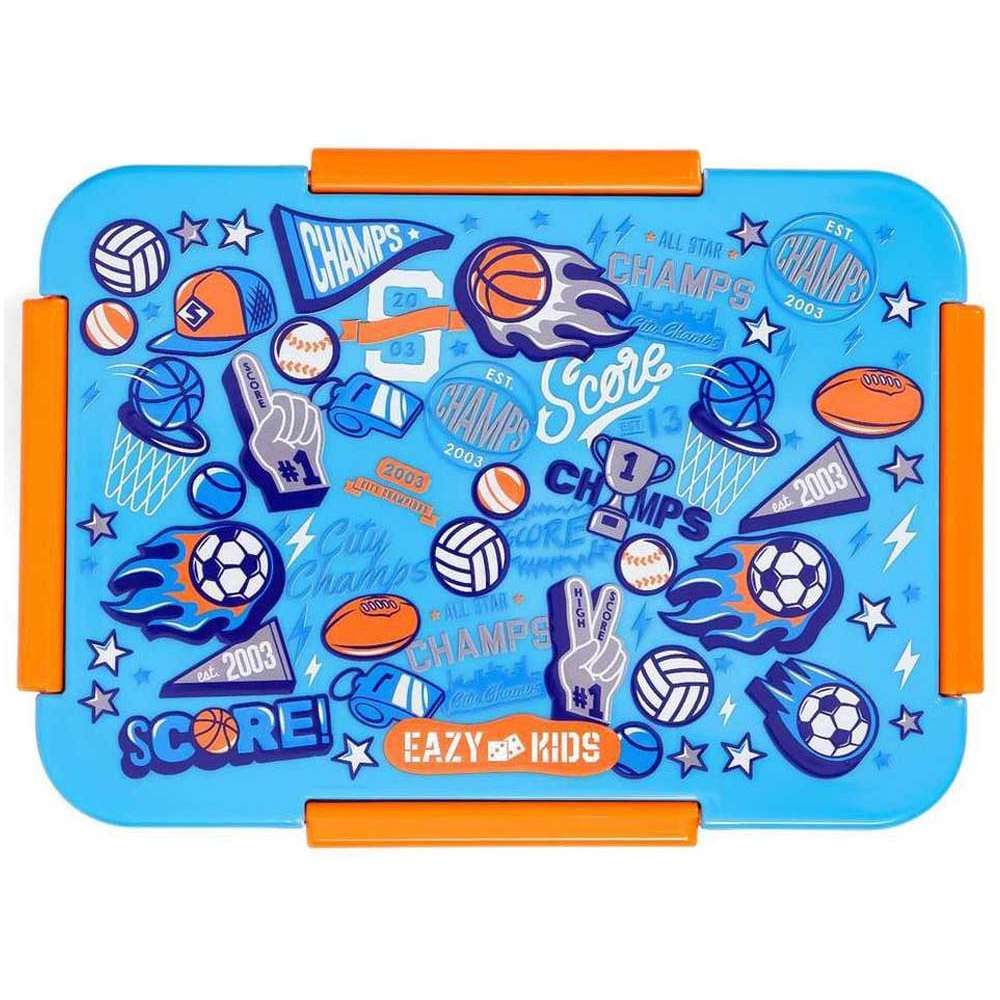 Eazy Kids - Soccer Lunch Box Set 2pcs - Blue