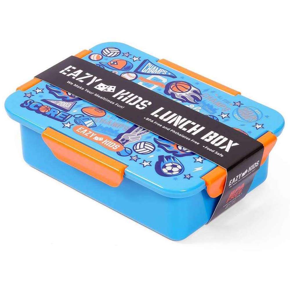 Eazy Kids - Soccer Lunch Box Set 2pcs - Blue