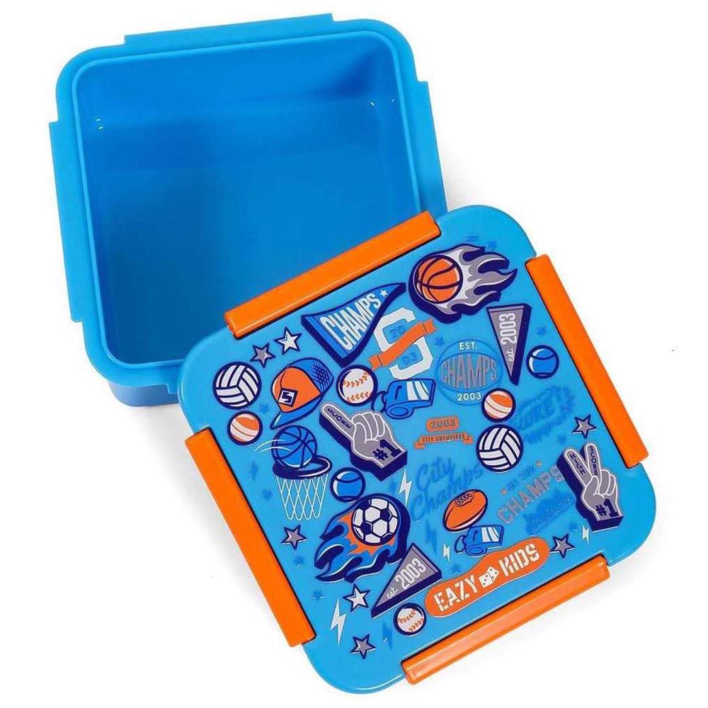 Eazy Kids - Soccer Lunch Box Set 2pcs - Blue