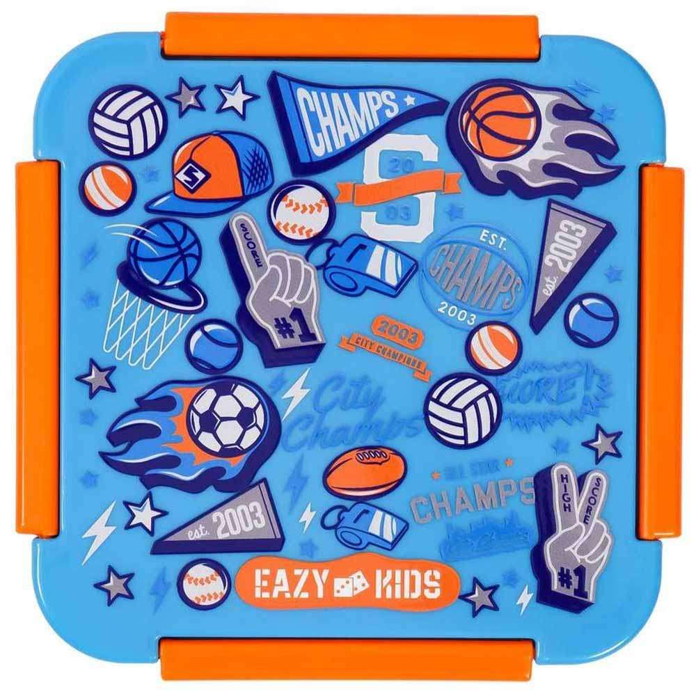 Eazy Kids - Soccer Lunch Box Set 2pcs - Blue