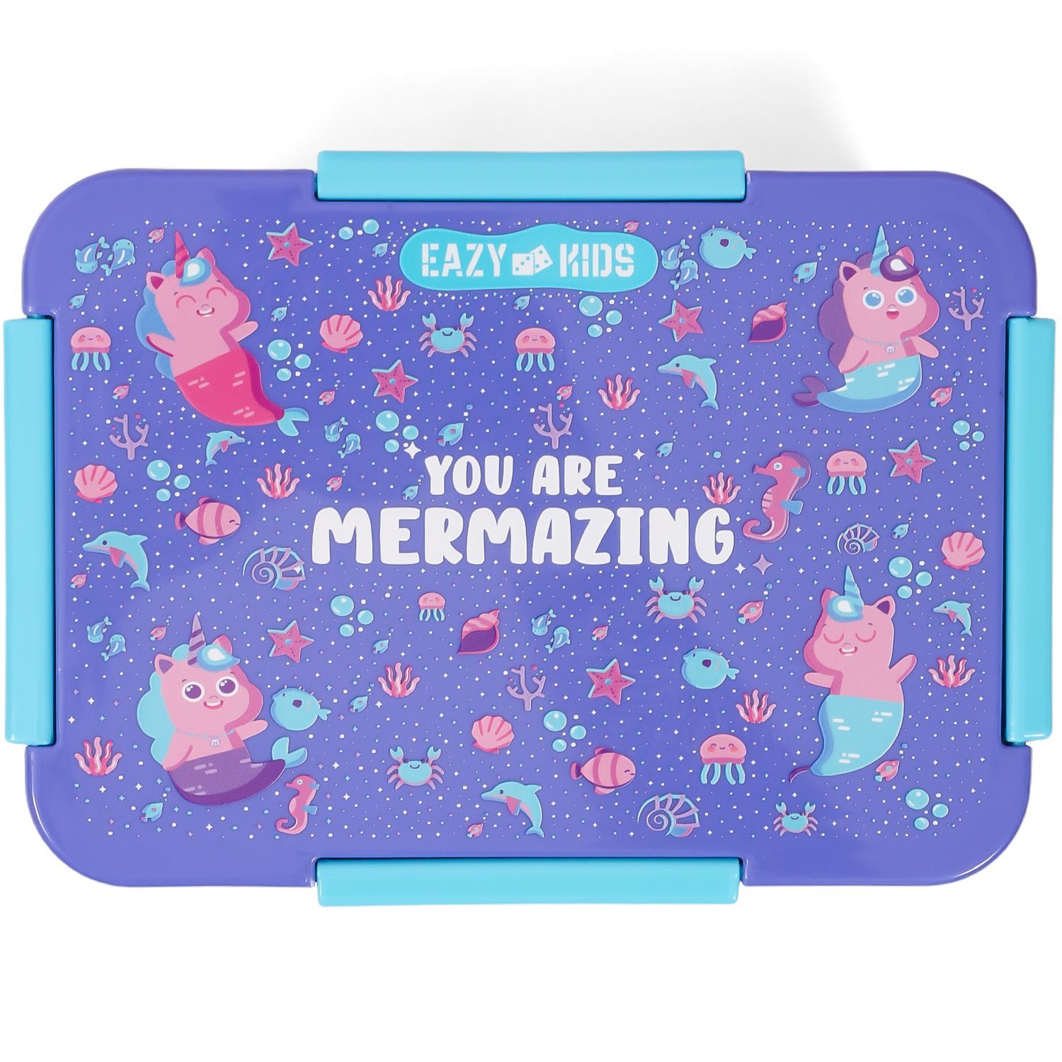 Eazy Kids - Mermaid Lunch Box Set 2pcs - Purple