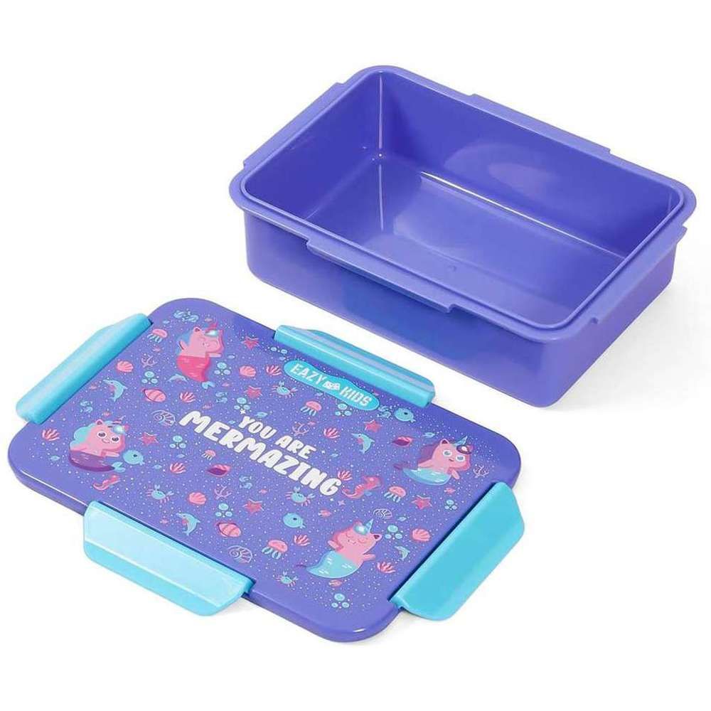 Eazy Kids - Mermaid Lunch Box Set 2pcs - Purple