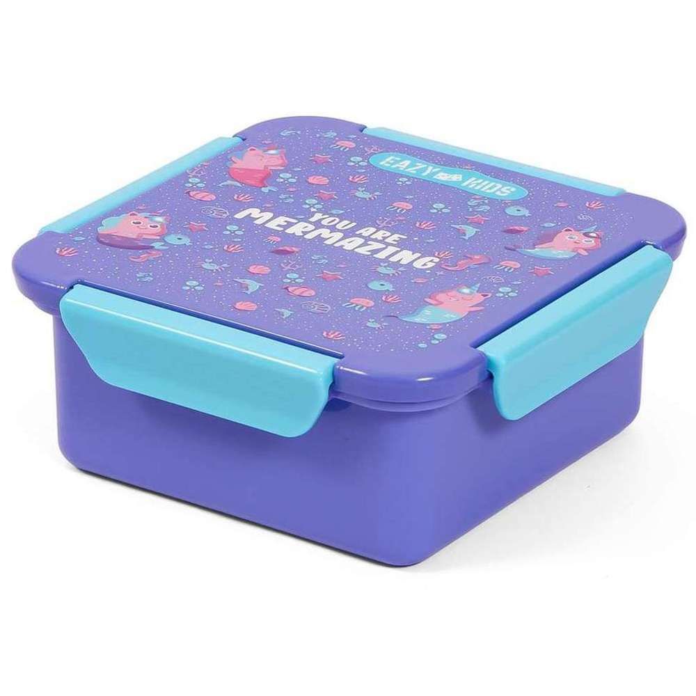 Eazy Kids - Mermaid Lunch Box Set 2pcs - Purple