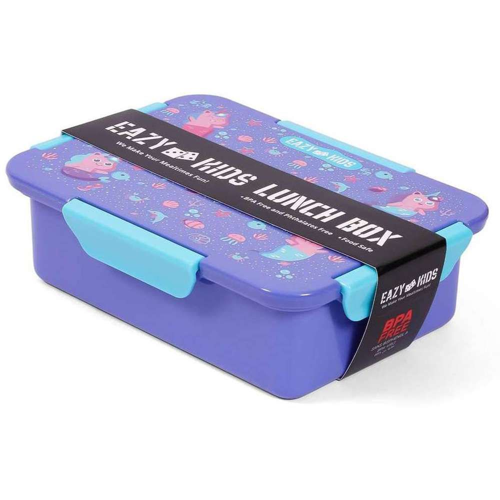 Eazy Kids - Mermaid Lunch Box Set 2pcs - Purple