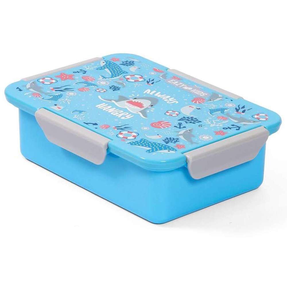 Eazy Kids - Shark Lunch Box Set 2pcs - Blue