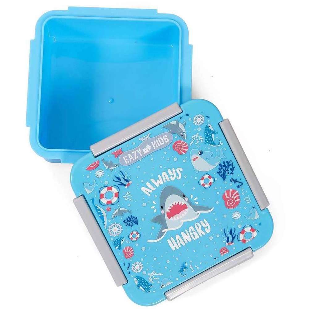 Eazy Kids - Shark Lunch Box Set 2pcs - Blue