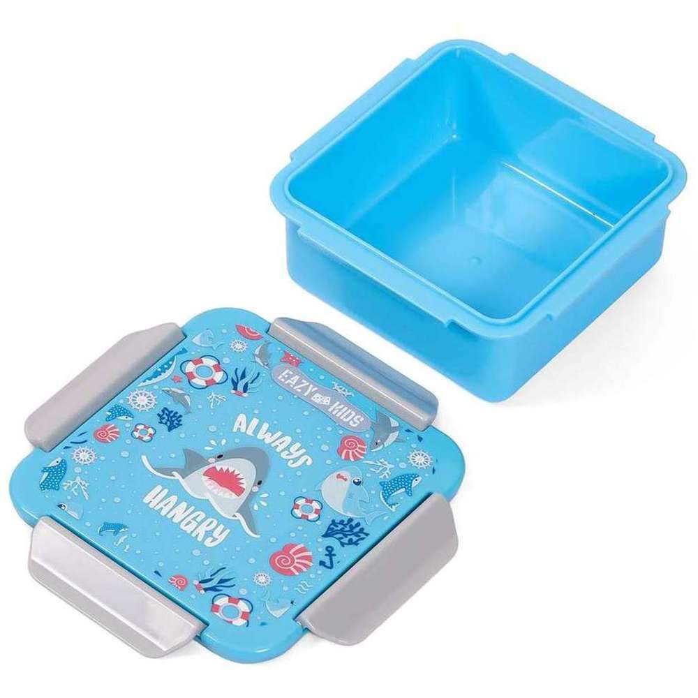 Eazy Kids - Shark Lunch Box Set 2pcs - Blue