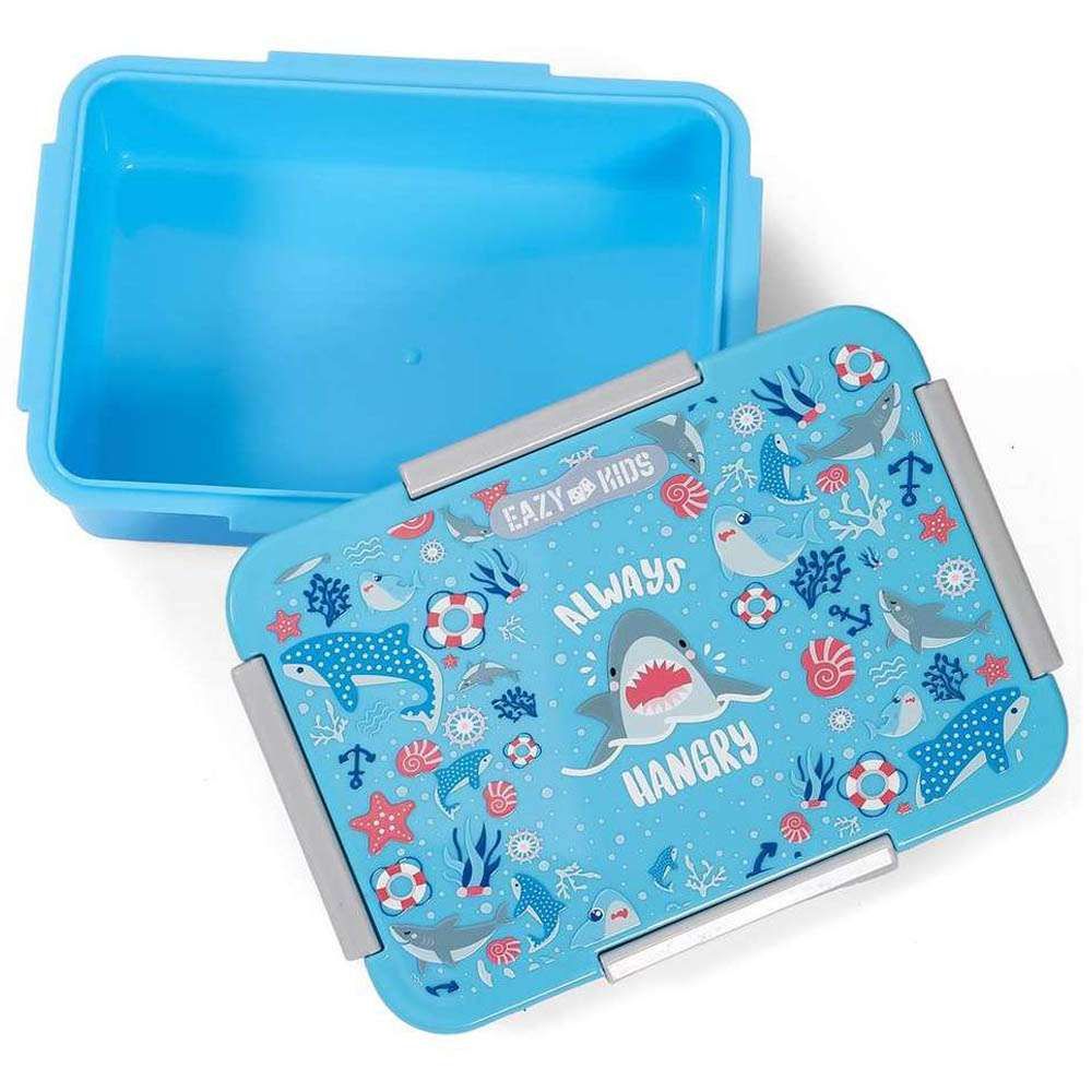 Eazy Kids - Shark Lunch Box Set 2pcs - Blue