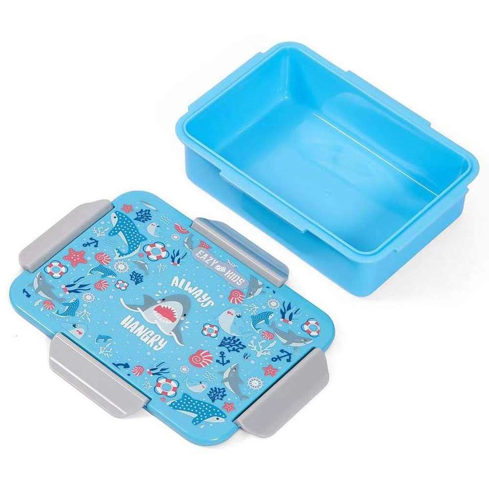 Eazy Kids - Shark Lunch Box Set 2pcs - Blue