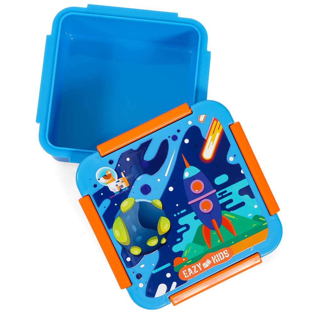 Eazy Kids - Space Lunch Box Set 2pcs - Blue