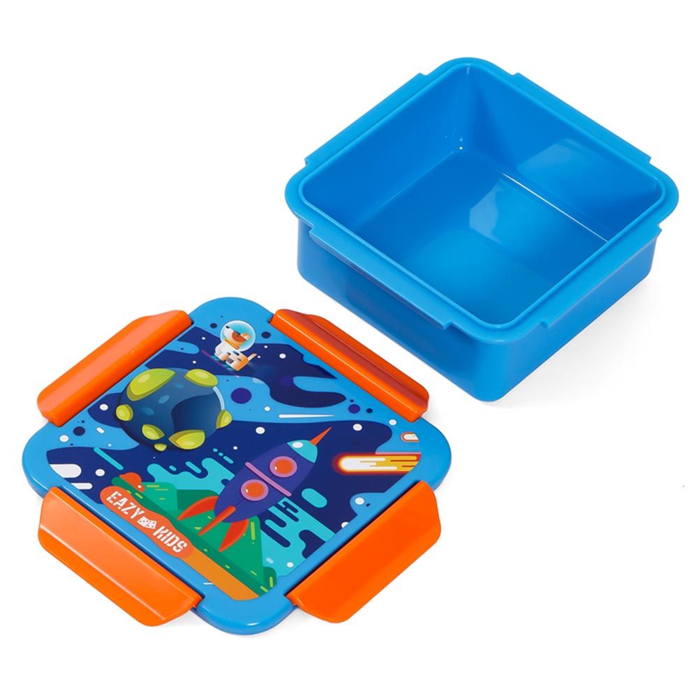 Eazy Kids - Space Lunch Box Set 2pcs - Blue