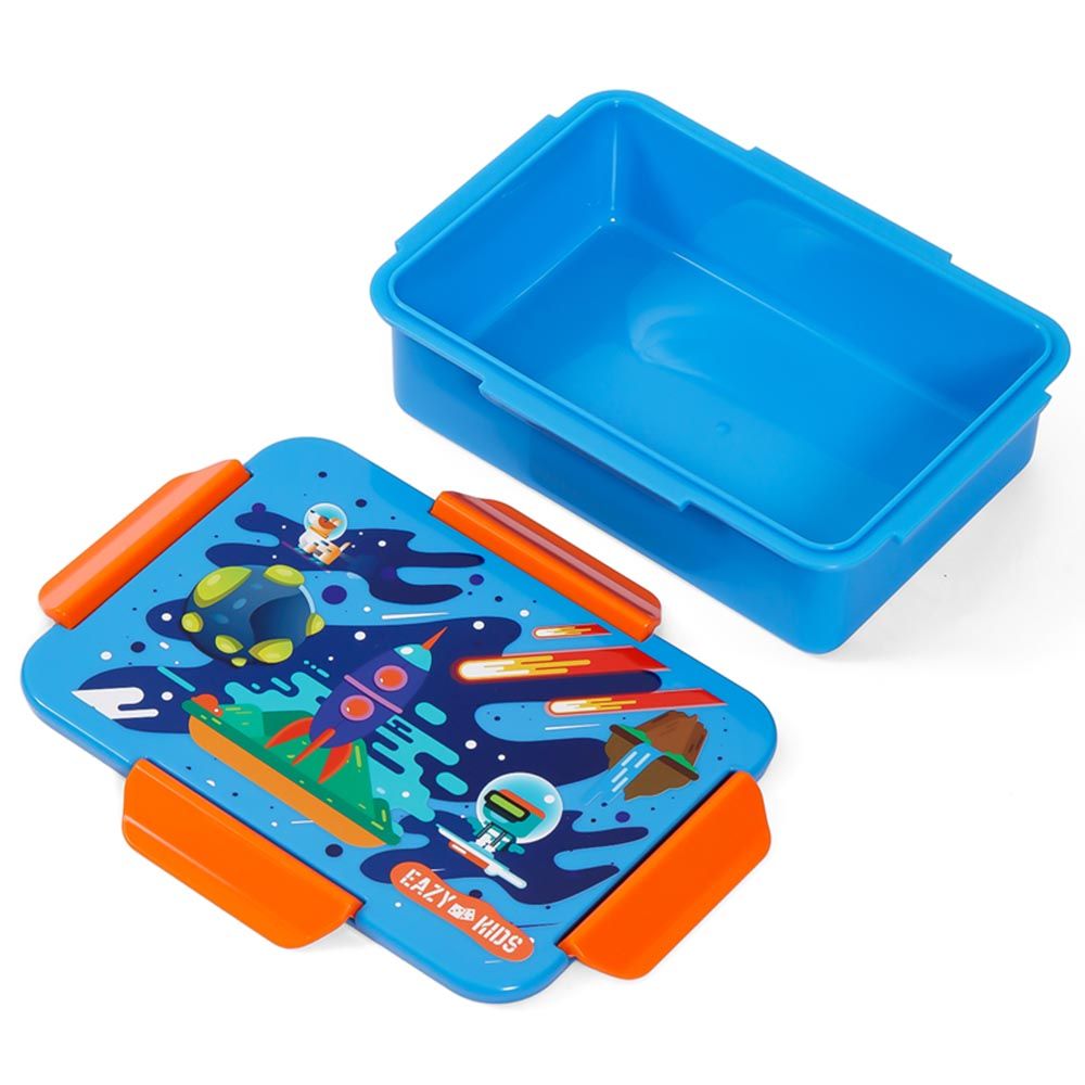 Eazy Kids - Space Lunch Box Set 2pcs - Blue