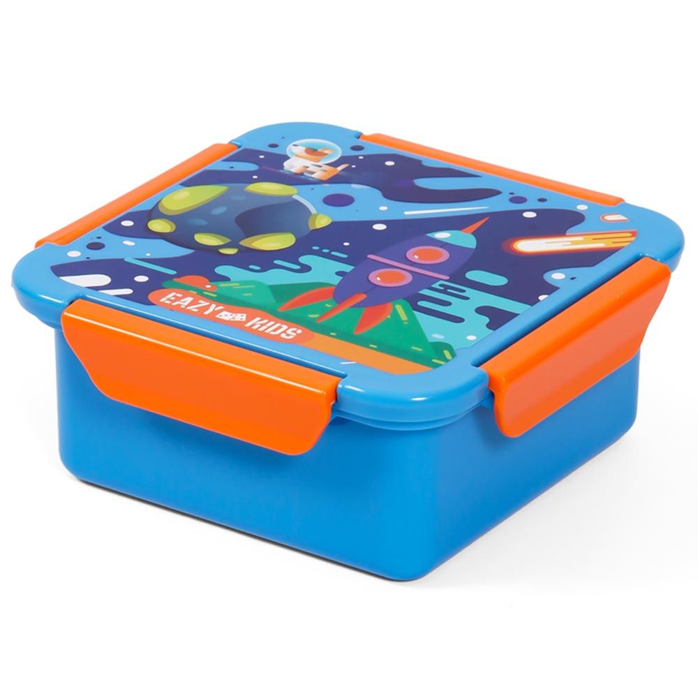 Eazy Kids - Space Lunch Box Set 2pcs - Blue