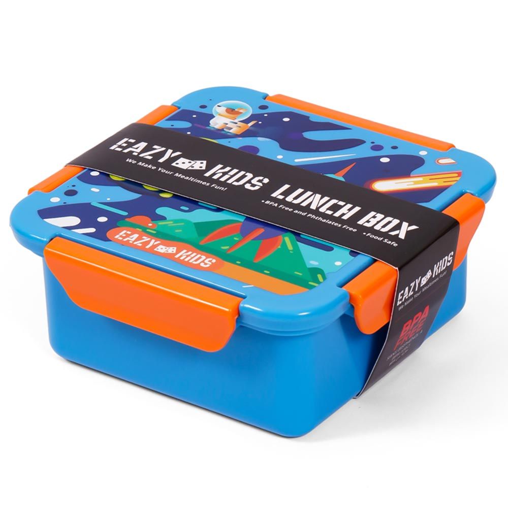 Eazy Kids - Space Lunch Box Set 2pcs - Blue