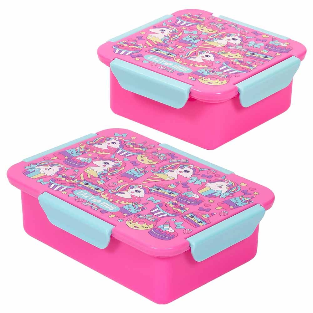 Eazy Kids - Unicorn Desert Lunch Box Set 2pcs - Pink