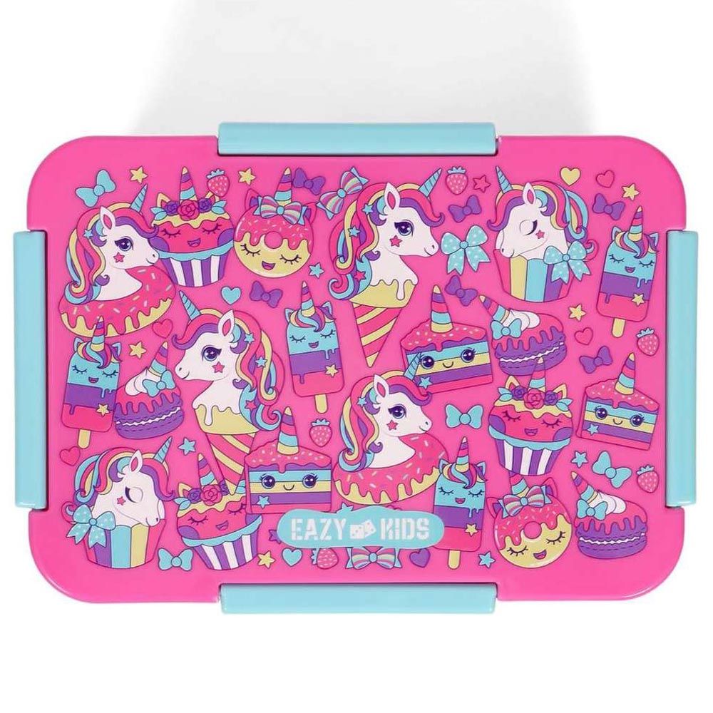 Eazy Kids - Unicorn Desert Lunch Box Set 2pcs - Pink