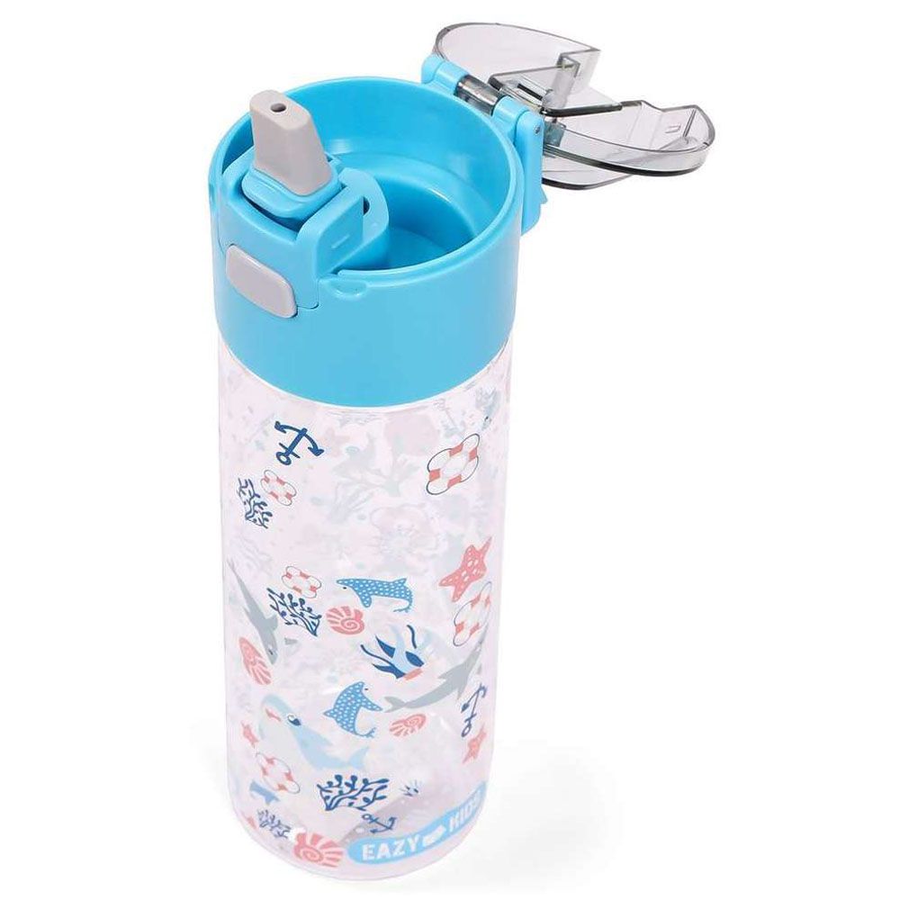 Eazy Kids - Shark Lunch Box & Tritan Water Bottle 450ml - Blue