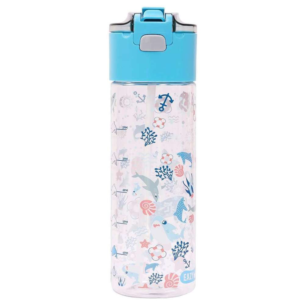 Eazy Kids - Shark Lunch Box & Tritan Water Bottle 450ml - Blue