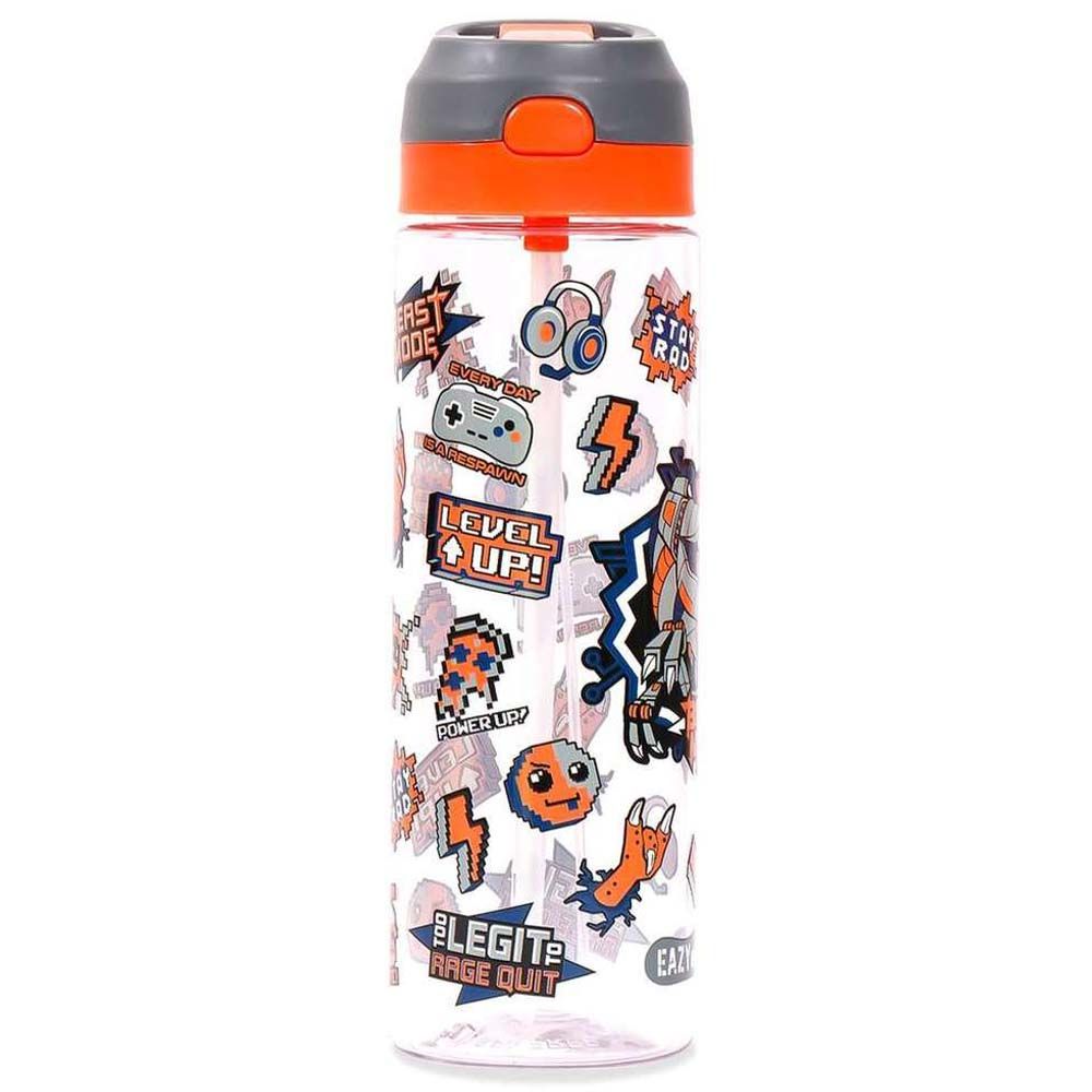 Eazy Kids - Lunch Box and Tritan Water Bottle w/ Spray, Dinosaur, 750ml - Grey