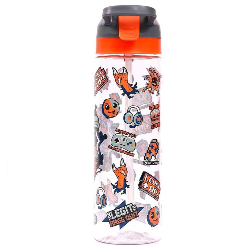 Eazy Kids - Lunch Box and Tritan Water Bottle w/ Spray, Dinosaur, 750ml - Grey