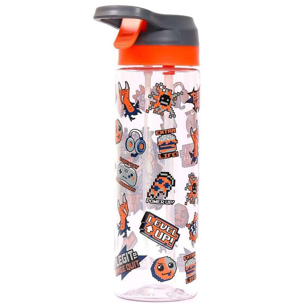 Eazy Kids - Lunch Box and Tritan Water Bottle w/ Spray, Dinosaur, 750ml - Grey