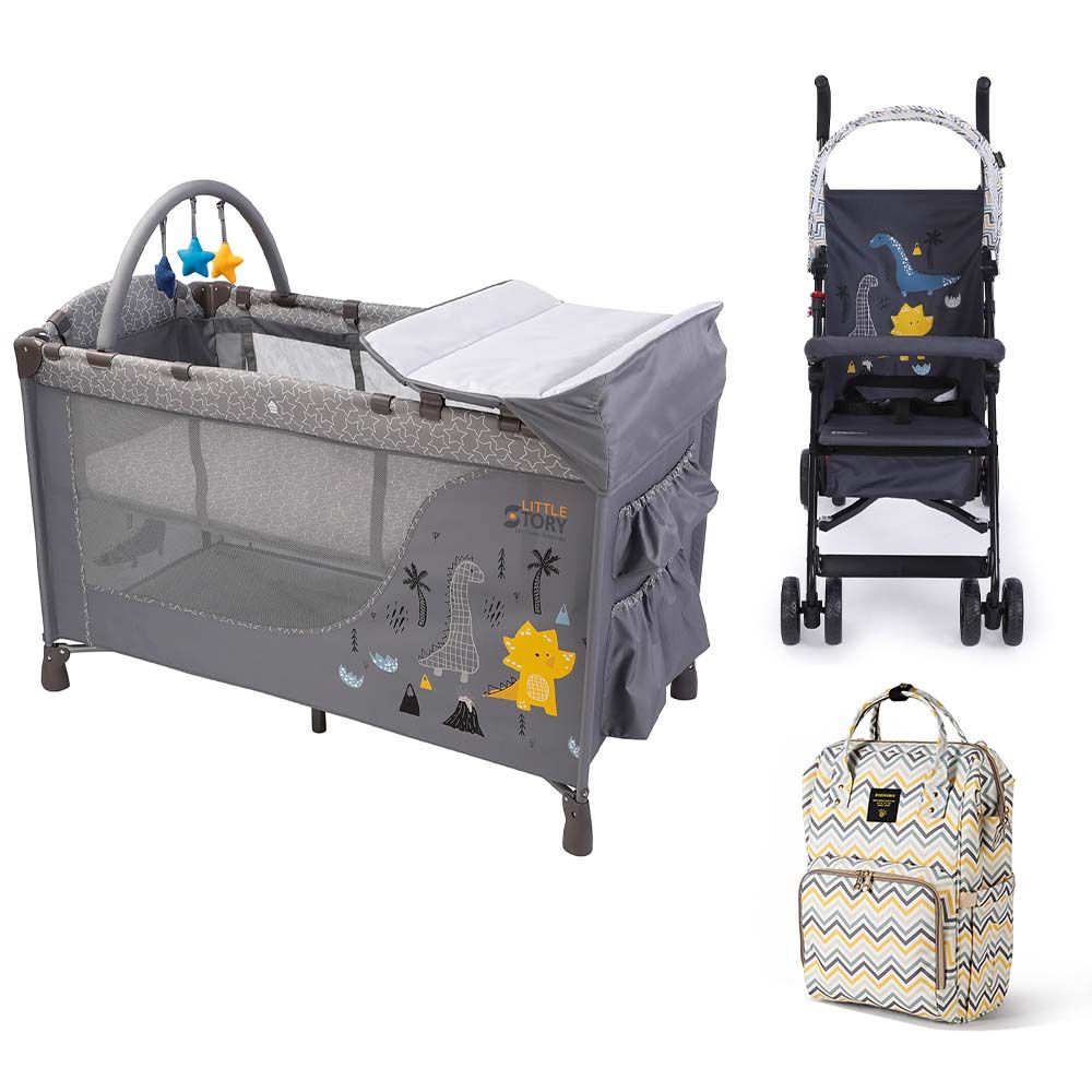 Little Story - Playard, Stroller & Diaper Bag Set