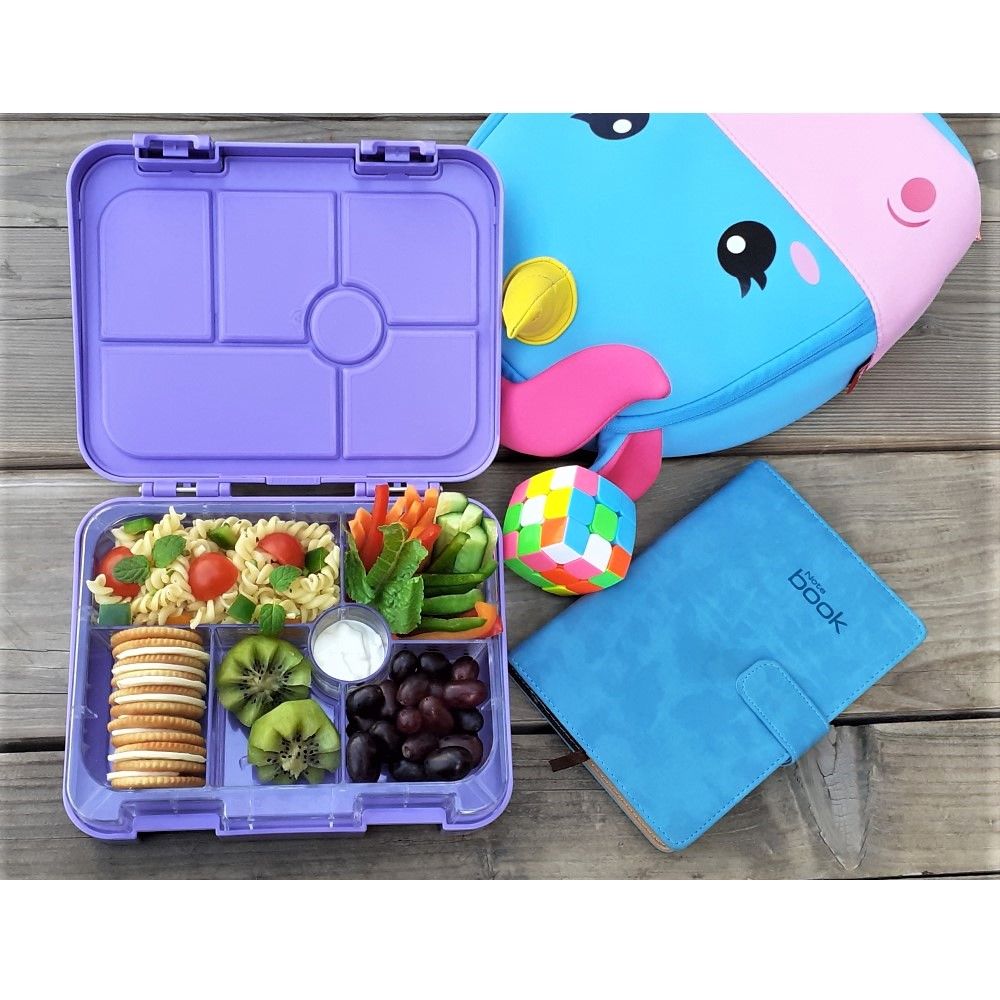 Eazy Kids - Unicorn Bag w/ Bento Lunch Box - Purple