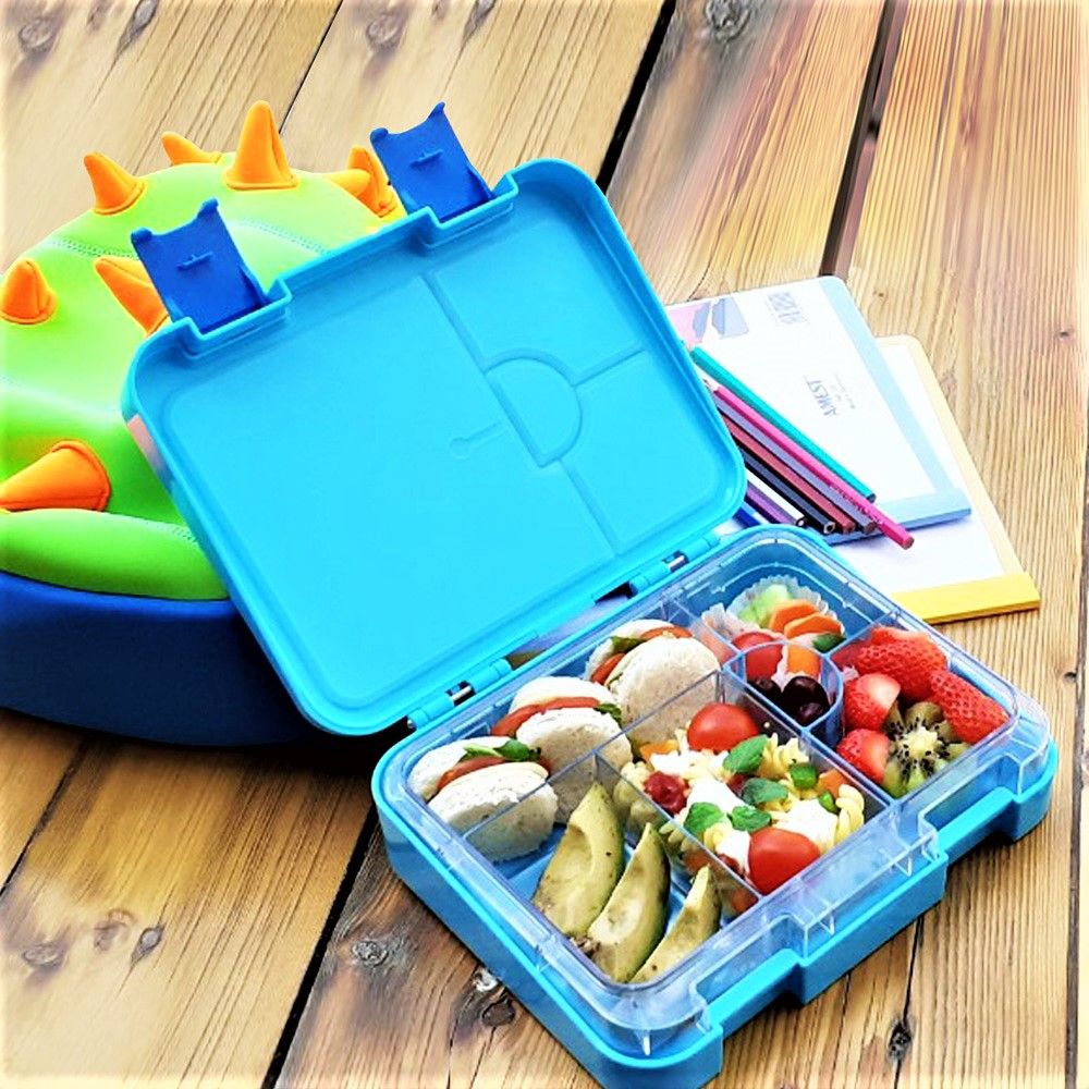 Eazy Kids - Spiky Dinosaur Bento School Set - Green