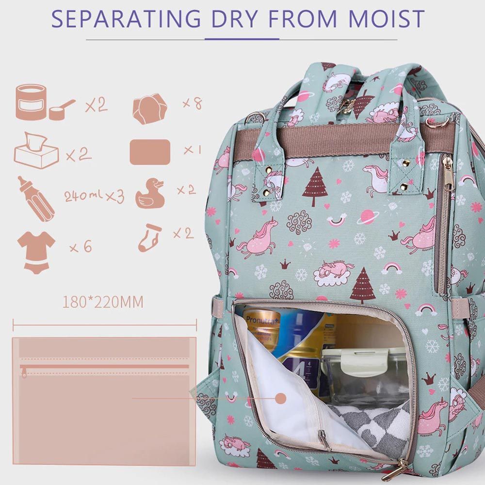 Sunveno - Diaper Travel Kit - Green Dream Sky