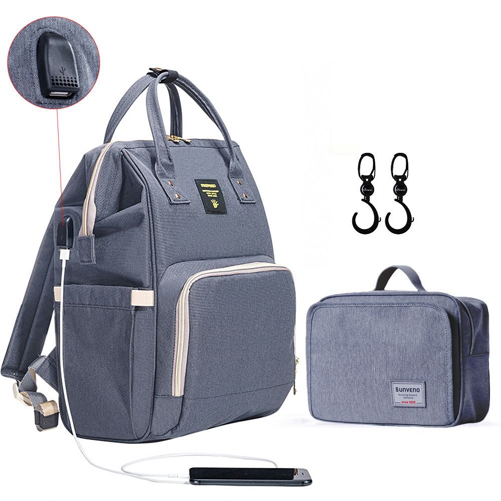 Sunveno - Mamma Diaper Bag Kit - Grey