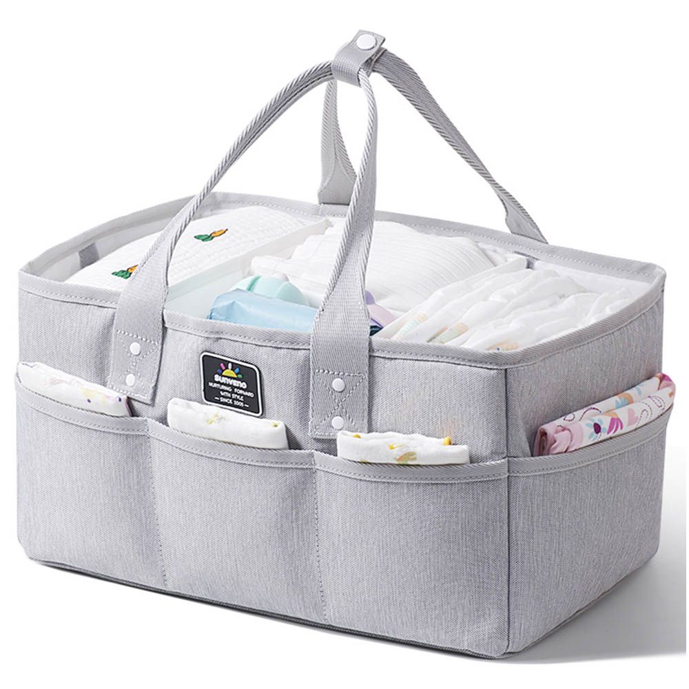 Sunveno - Diaper Caddy With Changing Mats - Pack Of 50 - Grey