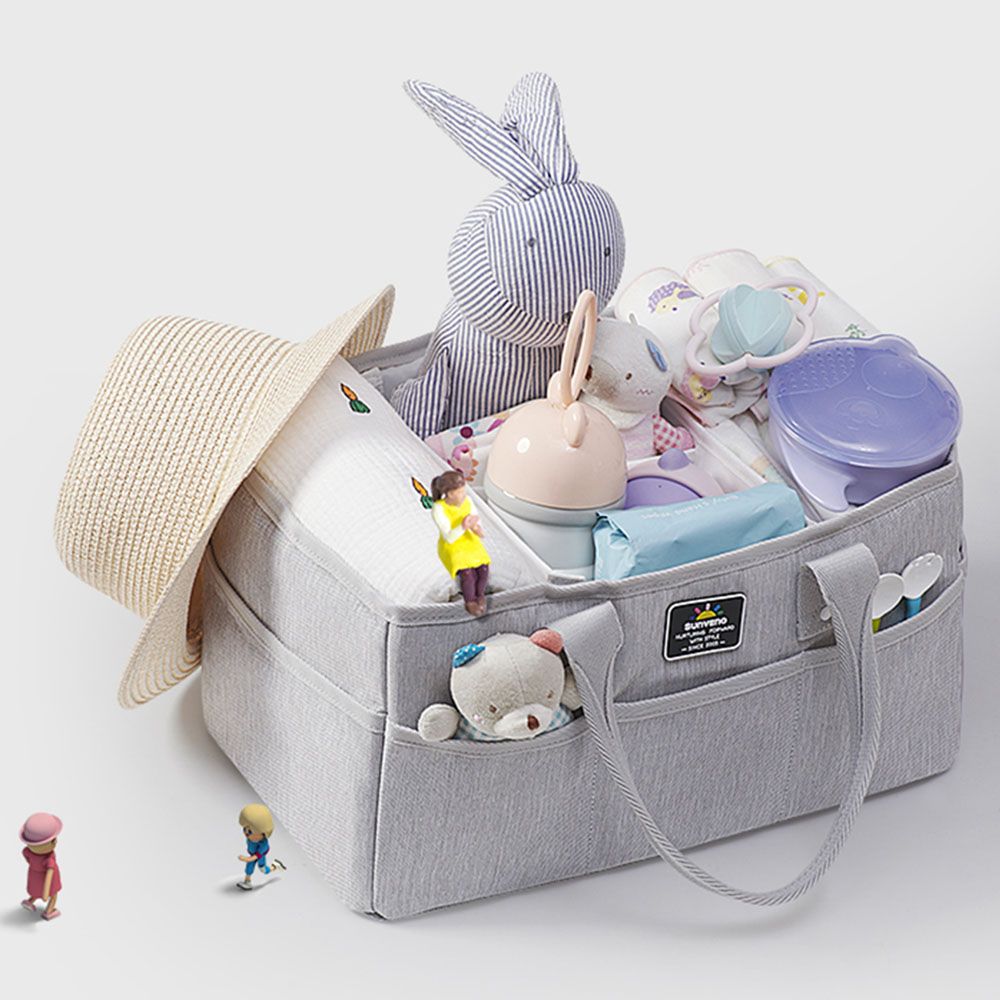 Sunveno - Diaper Caddy With Changing Mats - Pack Of 50 - Grey