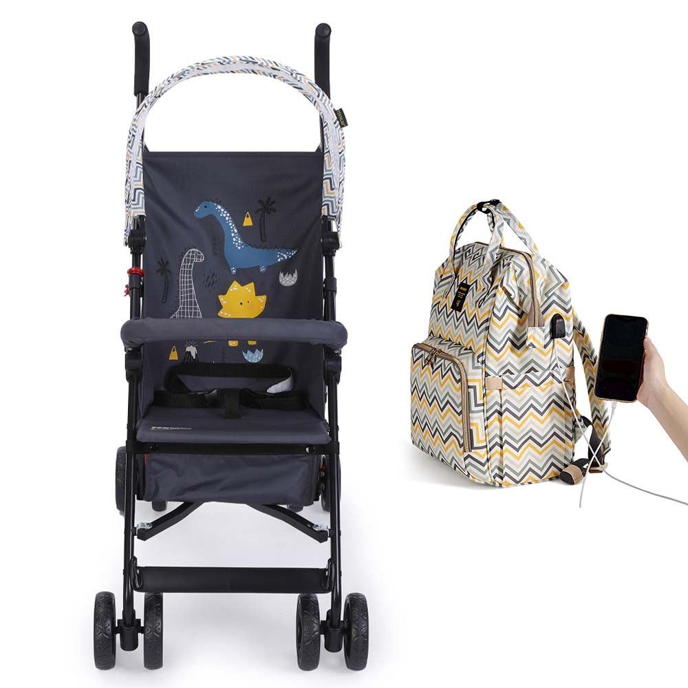 Teknum - Stroller & Diaper Bag - Yellow Wave