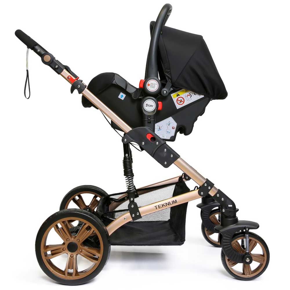 Teknum - 3-in-1 Pram Stroller w/ Infant Car Seat - Khaki